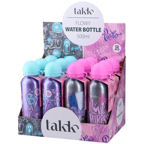 Takk Flowy, fla&scaron;ica za vodu, aluminijumska, 500ml, devojčica, miks Cene