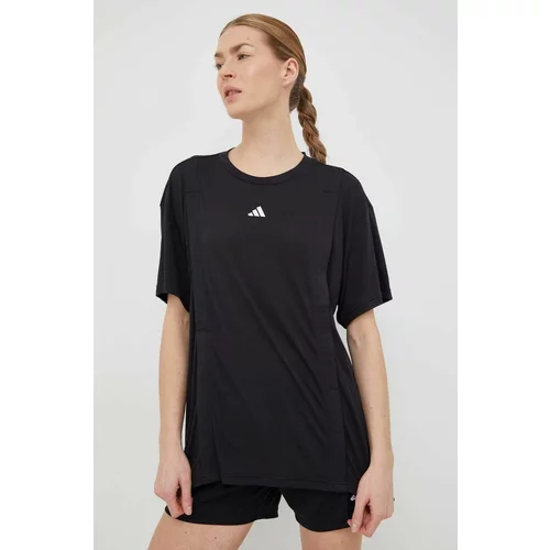 Adidas Nosečniška majica za vadbo Training Essentials črna barva