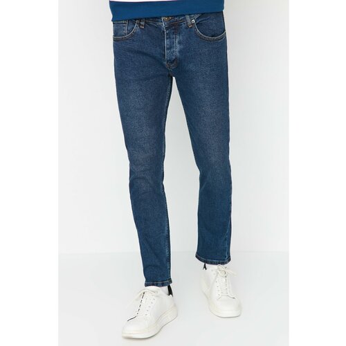 Trendyol Navy Blue Men's Slim Fit Jeans Cene