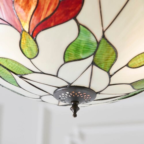  Endon 70946 - Luster na lancu Tiffany BOTANICA 3xE27/60W/230V prečnik 45 cm Slike