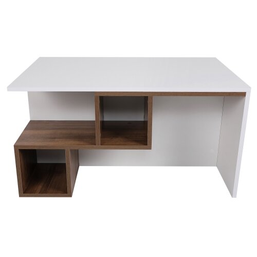  Stolić za kafu DILAY 52x100 cm braon/beli Slike