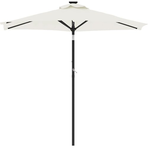  Vrtni suncobran s čeličnom &amp;scaron;ipkom bijeli 225 x 225 x 212 cm Slike
