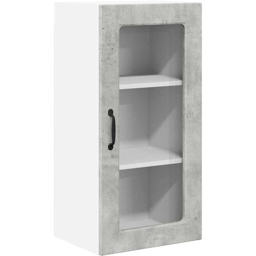 VidaXL zidni kuhinjski ormarić 2 pcs betonski sivi 40 x 31 x 80 cm Slike