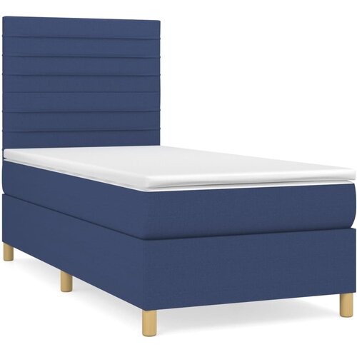 Maison Chic Box spring postelja - Vzmetna postelja z vzmetnico modra 100x200 cm blago SL19360, (21885178) Slike