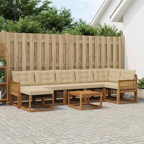  Set vanjskih sofa 8 kom. Prirodna i bež Cijene