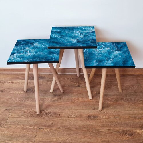 Hanah home set klub stočića 3Shp199, 3 komada, &amp;Scaron;arena Slike