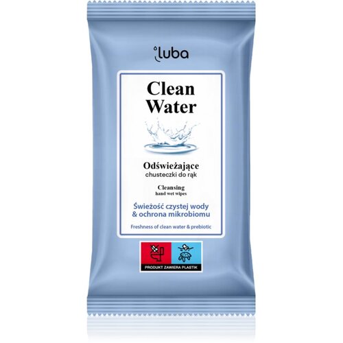 Luba Clean Water Wet Wipes Refreshing vlažne maramice za či&amp;scaron;ćenje 15 kom Slike