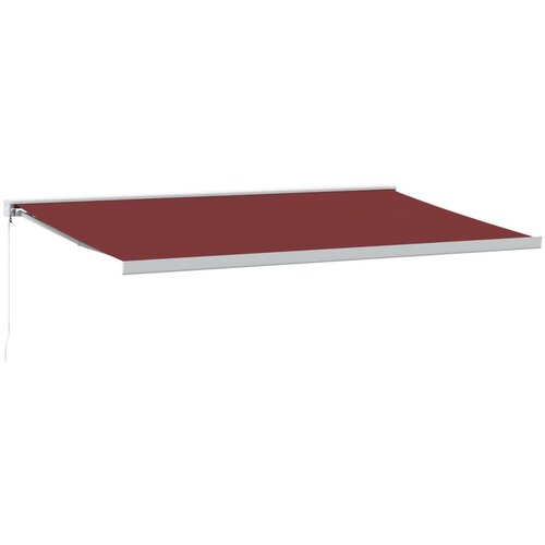 VidaXL Tenda na ručno uvlačenje bordo 500 x 300 cm Slike