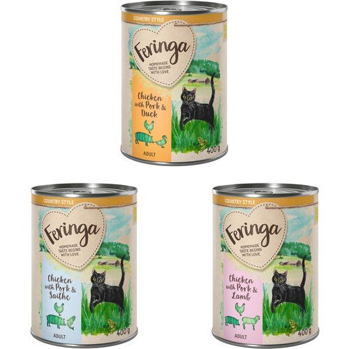 Feringa Sparpaket Country Style Menu 24 x 400 g - Mješovito pakiranje 2: Pačetina / Janjetina / Crni bakalar Cijene