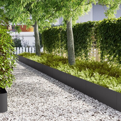 vidaXL Crna Plastika 100 x 0.5 x 30 cm Izdržljivo Ograda za vrt Cijene