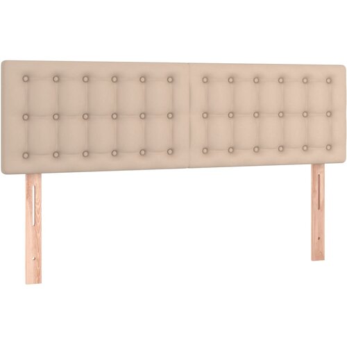 Maison Chic Posteljno vzglavje - Vzglavna omarica 2 kosa kapučino 72x5x78/88 cm umetno usnje, (22077349) Slike