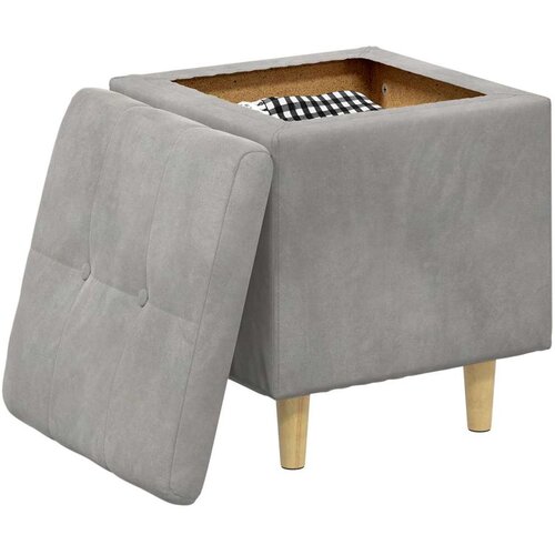  Otoman za pohranu Svijetlo siva 40 x 40 x 45 cm Bar&amp;scaron;un - Svjetlosiva 40 cm Bar&amp;scaron;un Slike