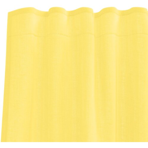 Voile zavjese s džepovima za &amp;scaron;ipke 2 kom žute Žuta 140 x 175 cm Slike