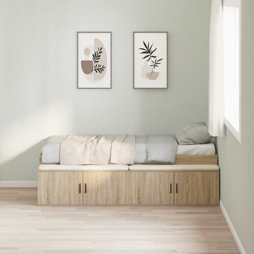  Krevetna konstrukcija s ladicama Sonoma hrast 70 x 190 cm Slike