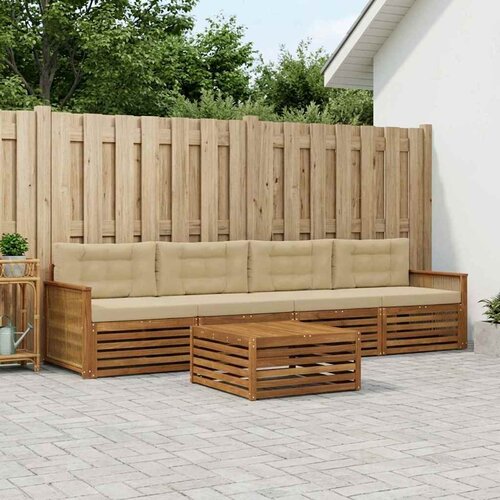  Set vanjskih sofa 5 kom. Prirodna i bež Cijene