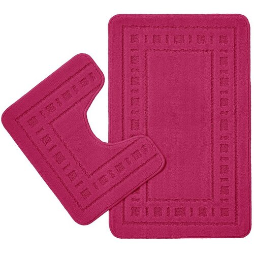 Catherine Lansfield Temno rožnate kopalni&amp;scaron;ke preproge za WC v kompletu 2 ks 50x80 cm Armoni &amp;ndash; Slike