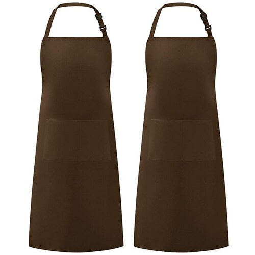 INF Brezrokavni poliestrski predpasnik - kuhinjski delovni predpasnik z nastavljivim ovratnikom coffee, (5000078412) Cene