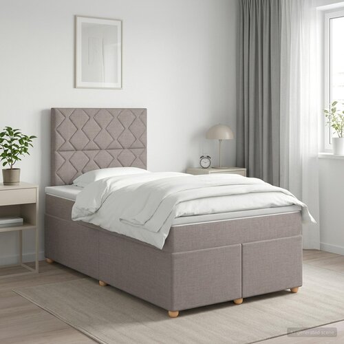  Boxspring krevet s madracem Sivosmeđa 120 x 200 cm Tkanina Cijene