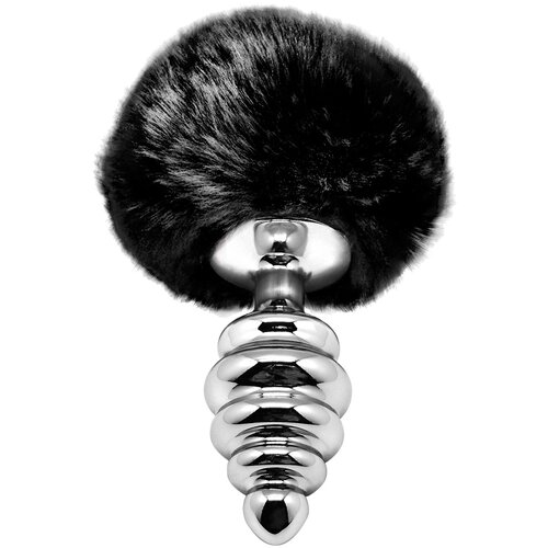 Alive metal anal fluffly twist plug m black Cene