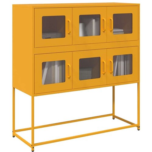 vidaXL Komoda boja senfa 100,5x39x107 cm hladno valjani čelik Cijene