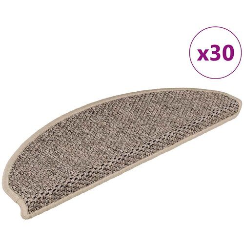 vidaXL Samoljepljivi otirači za stepenice 30 kom 65x21x4 cm tamnobež Cijene