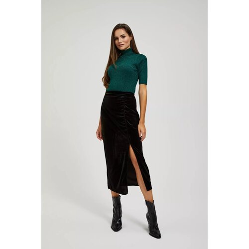 Moodo Velour skirt with slit Slike