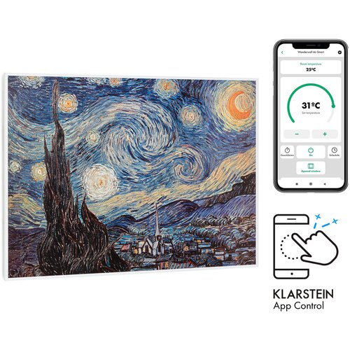 Klarstein Wonderwall Air Art Smart, infracrveni grijač, 80 x 60 cm, 500 W, zvjezdana noć Cijene