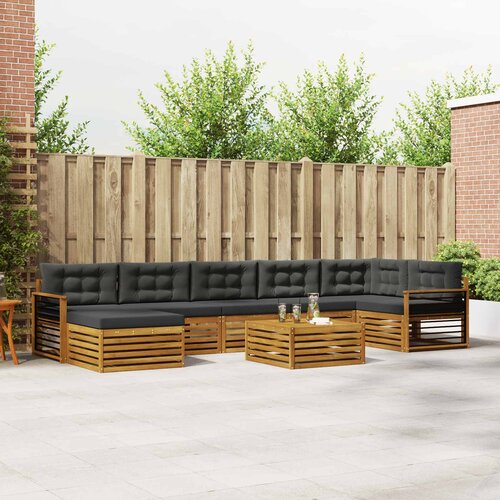  Set vanjskih sofa 8 kom. Prirodna i antracit Cijene