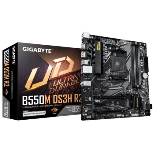  MATIČNA PLOČA Gigabyte B550M DS3H R2 AM4; 4xDDR4; 2xM.2; 4xSATA; 6XUSB; DP; HDMI; PS/2; mATX Cijene