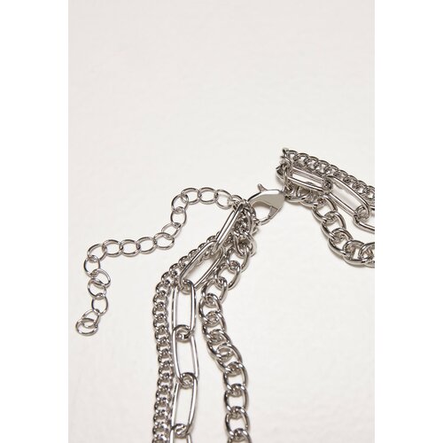 Urban Classics Necklace with layered chain - silver colors Slike