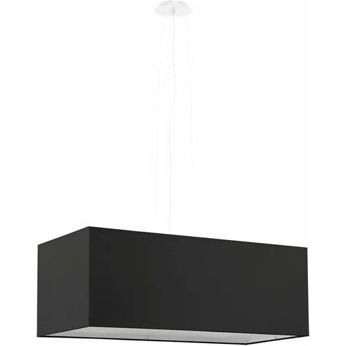 Nice Lamps Črna viseča svetilka s steklenim senčnikom/s tekstilnim senčnikom Gryfin Bis –
