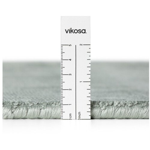 Vikosa Svetlo modra ročno tkana viskozna okrogla preproga &amp;oslash; 200 cm Noemi &amp;ndash; Slike
