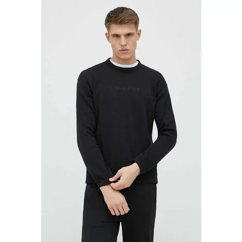 Calvin Klein Pulover za vadbo Essentials črna barva