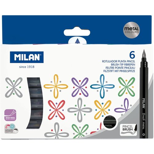 MILAN Flomasteri 1/6 metalic vrh kao kist bls Slike