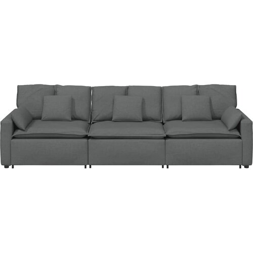  Modularna sofa s jastucima tamno siva Slike