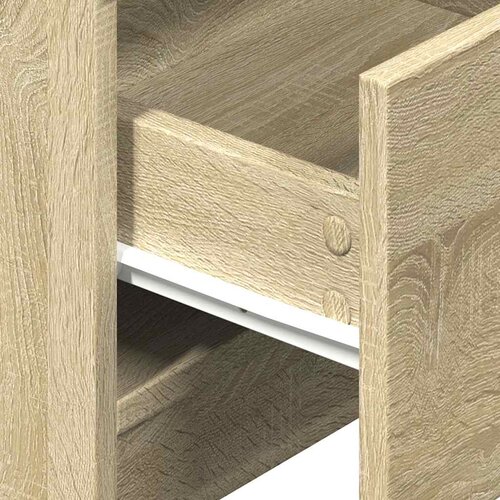  Noćni ormarići 2 kom s 2 ladice Sonoma hrast 40x36x50 cm Slike