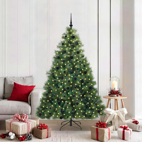  Umjetno božićno drvce s stalakom Zelena 210 cm PE i PVC 130 x 130 x 210 cm Cene