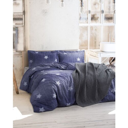  tstar - blue dark bluewhite ranforce single quilt cover set (de) Cene