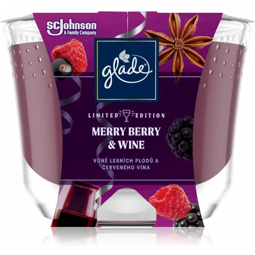 Glade Merry Berry & Wine dišeča sveča 224 g