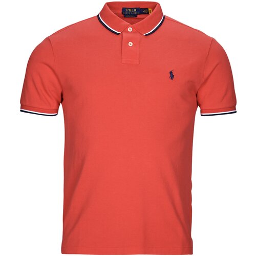 Polo Ralph Lauren Polo majice kratki rokavi POLO COUPE DROITE EN COTON BASIC MESH FANTAISIE COL Rdeča Slike
