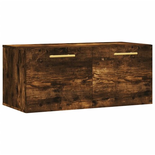 Maison Chic Stenska omarica - Zidna omarica dimljeni hrast 80x36,5x35 cm inženirski les iu1154, (22062734) Cene