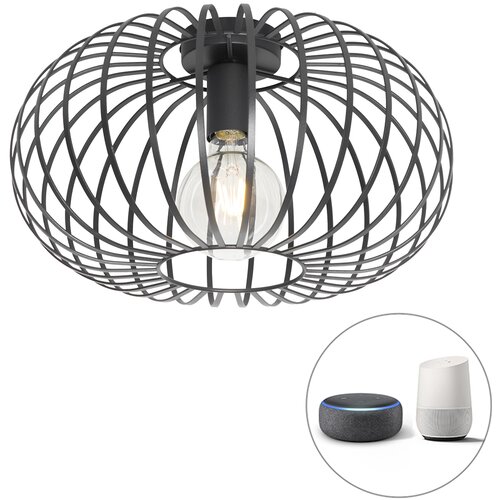 QAZQA Pametna stropna svetilka črna 39 cm vključno z Wifi G95 - Johanna Slike