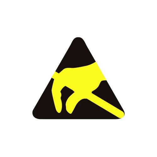 BJZ ESD logo 2000 St. crna/žuta (D x &amp;Scaron;) 6 mm x 6 mm samoljepljivo Slike