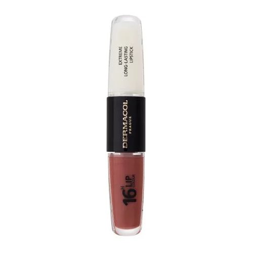 Dermacol 16H Lip Colour Extreme Long-Lasting Lipstick dugotrajni ruž i sjajilo za usne 2 u 1 8 ml Nijansa 23