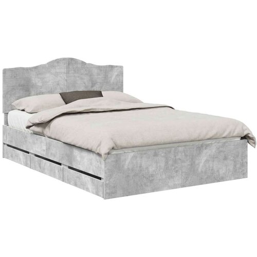  Okvir za krevet s ladicama Betonsko Siva 140 x 200 cm - Betonsko siva 140 x 200 cm Slike