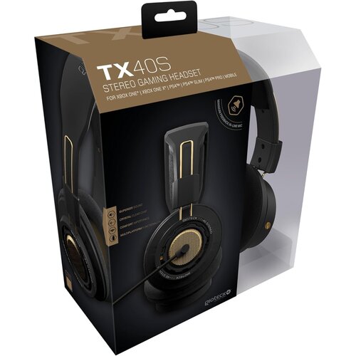 Gioteck TX-40S žične stereo slu&amp;scaron;alke črno-bronaste barve za PS4 &amp;amp; Xbox One &amp;amp; Xbox Series &amp;amp; PC &amp;amp; Switch Slike