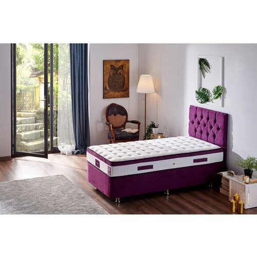 Hanah home Violet 90x190 cm Single Size Middle Firm Mattress WhitePurple Mattress Cene