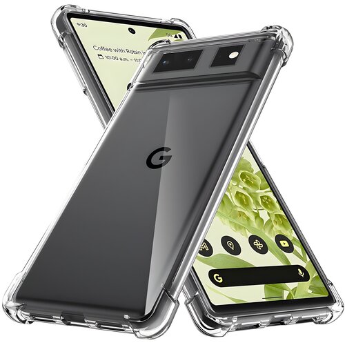Techsuit Silikonski ovitek z ojačanimi robovi za Google Pixel 6 - Prozorna Cene