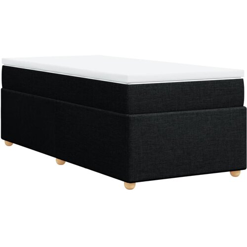 Maison Chic Box spring postelja - Vzmetna postelja z vzmetnico črn 90x190 cm blago SL11928, (21883577) Slike