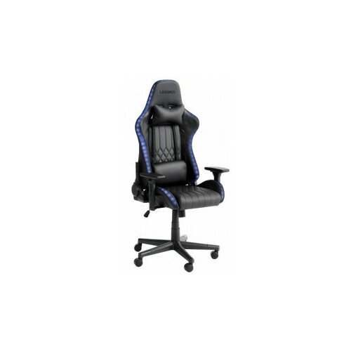 Gejmerska stolica sa led rasvetom crna veštačka koža Cene